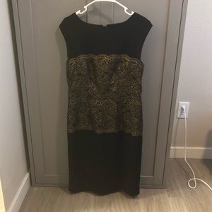 Express: cap sleeve dress with lace embellishment
